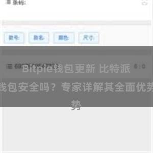 Bitpie钱包更新 比特派钱包安全吗？专家详解其全面优势