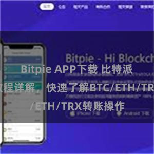 Bitpie APP下载 比特派钱包转账教程详解，快速了解BTC/ETH/TRX转账操作