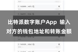 比特派数字账户App  输入对方的钱包地址和转账金额
