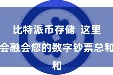 比特派币存储  这里会融会您的数字钞票总和