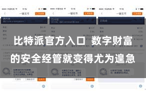 比特派官方入口  数字财富的安全经管就变得尤为遑急